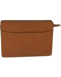 Louis Vuitton - Pochette Homme Leather Clutch Bag (pre-owned) - Lyst