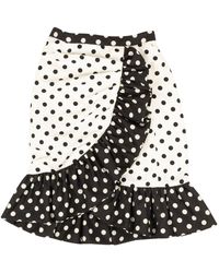 Rodarte - Polka Dot Ruffle Skirt - White/black - Lyst