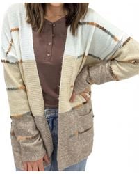 Staccato - Open Front Multi Stitch Cardigan - Lyst