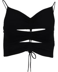 Alexander Wang - Cutout Ruched Cropped Top - Lyst
