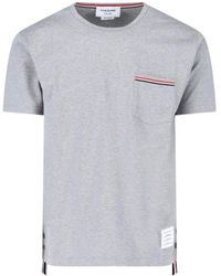 Thom Browne - Tricolor Detail T-Shirt - Lyst