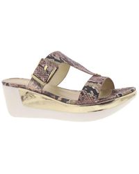 Kenneth Cole - Pepea Buckle Faux Leather Open Toe Wedge Sandals - Lyst