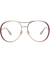 Chloé - Aviator-Frame Metal Optical Frames - Lyst