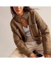 Dipped Shop - Stand Collar Button Cardigan - Lyst