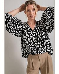 Eesome - Animal Print Blouse - Lyst