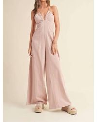 Miou Muse - Washed Cotton Jumpsuit - Lyst