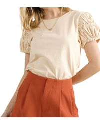 And The Why - In Your Eyes Puff Sleeve Top - Lyst