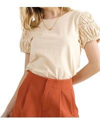 And The Why - In Your Eyes Puff Sleeve Top - Lyst