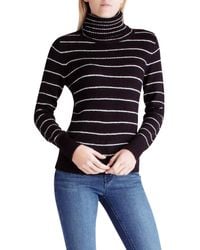 Kensie - Combo Striped Long Sleeve Turtleneck Sweater - Lyst