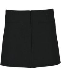 Courreges - Flared Mini Skirt With Seam Details And Back Zipper - Lyst