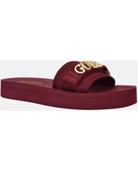 Guess - Peers Logo Slide Sandals - Lyst