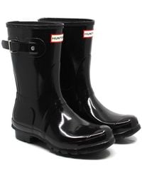 HUNTER - Original Short Gloss Rain Boots - Lyst