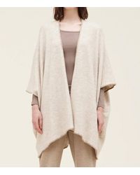 GRADE & GATHER - Whipstitch Poncho Cardigan - Lyst