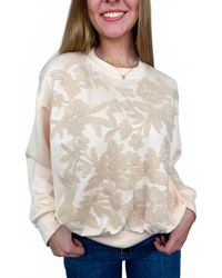 Davi & Dani - Ready To Blossom Rayon Blend Long Sleeve Top - Lyst