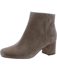Vionic - Leather Block Heel Ankle Boots - Lyst