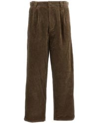 A.P.C. - Pleated Tapered Cotton Corduroy Trousers - Lyst