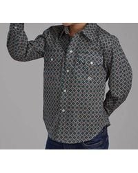 Roper - Boy's Long Sleeve Amarillo Acorn Foulard Snap Shirt - Lyst