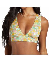 Billabong - On The Bright Side Plunge Bikini Top - Lyst
