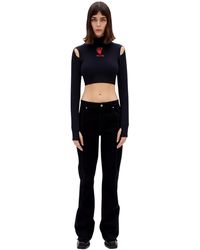 Pcfg - Long Sleeve Crop Top - Lyst