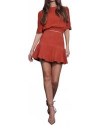 Karina Grimaldi - Suede Mini Skirt - Lyst