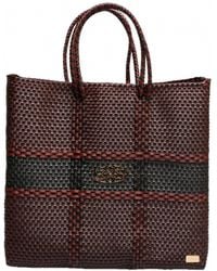 Lolas Bag - Stripe Shoulder Strap Medium Tote Bag - Lyst