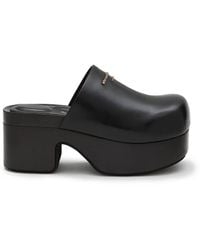 Alexander Wang - Zoe 85 Mm Leather Platform Clog - Lyst