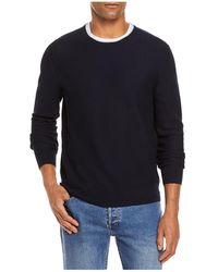 The Men's Store - Cotton Heathered Crewneck Sweater - Lyst