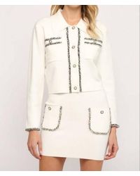 Fate - Elle Trim Knitted Jacket - Lyst