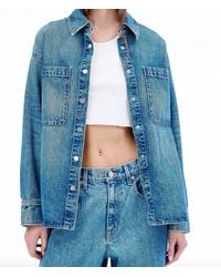 SLVRLAKE Denim - Overland Denim Long Sleeve Button Down Shirt - Lyst