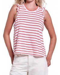 Sundry - Ruffle Stripe Cami Top - Lyst