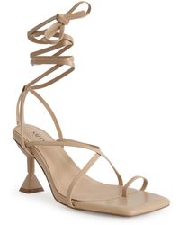 Smash - Mona Faux Leather Ankle Strap Heels - Lyst