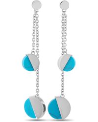 Calvin Klein Spicy Stainless Steel Turquoise Drop Earrings - Blue