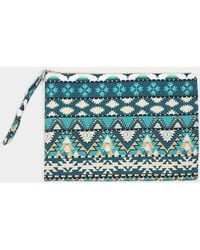 Fashnzfab - Aztec Pattern Pouch Clutch Bag - Lyst