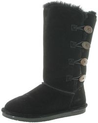 BEARPAW - Lori Suede Faux Fur Lined Winter Boots - Lyst