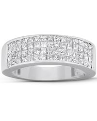 Pompeii3 - 2 Ct Diamond Princess Cut Bling Wedding Anniversary Ring - Lyst