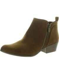 Esprit - Timber Faux Suede Round Toe Ankle Boots - Lyst