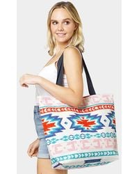 Fashnzfab - Solid Patterned Beach Tote Bag - Lyst