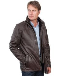 Infinity Leather - Warm Mid-Length Biker Jacket - Lyst