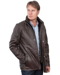 Infinity Leather - Warm Mid-Length Biker Jacket - Lyst