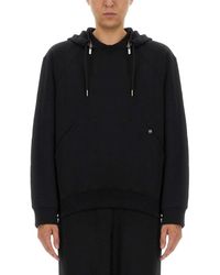 Helmut Lang - Hoodie With Adjustable Drawstrings - Lyst