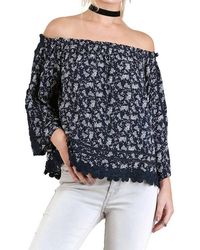 Umgee - Off The Shoulder Floral Top - Lyst