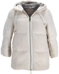 Herno - Faux Fur Hooded Puffer Jacket - Lyst
