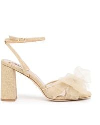 Badgley Mischka - Tess Tulle Bow Sandals - Lyst