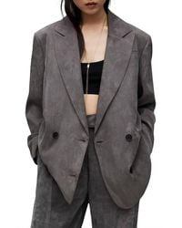 AllSaints - Elle Double Breasted Lightweight Blazer - Lyst