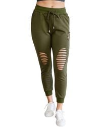 White Birch - Kick Back Distressed Joggers - Lyst