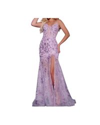 Jovani - Spaghetti Sequin A-Line Gown - Lyst