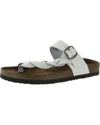 White Mountain - Crawford Braided Leather Thong Sandals - Lyst
