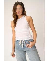 Project Social T - Marilyn Keyhole Textured Rib Tank - Lyst