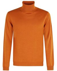 Roberto Collina - High Neck Merino Wool Turtleneck Sweater - Lyst