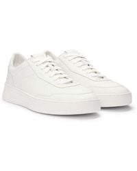 BOSS - Leather Trainers With Rubber Outsole - Lyst